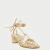 Loeffler Randall Lola Gold Knot Lace-Up Mid-Heel -Loeffler Randall LOLA MGT GOLD 1