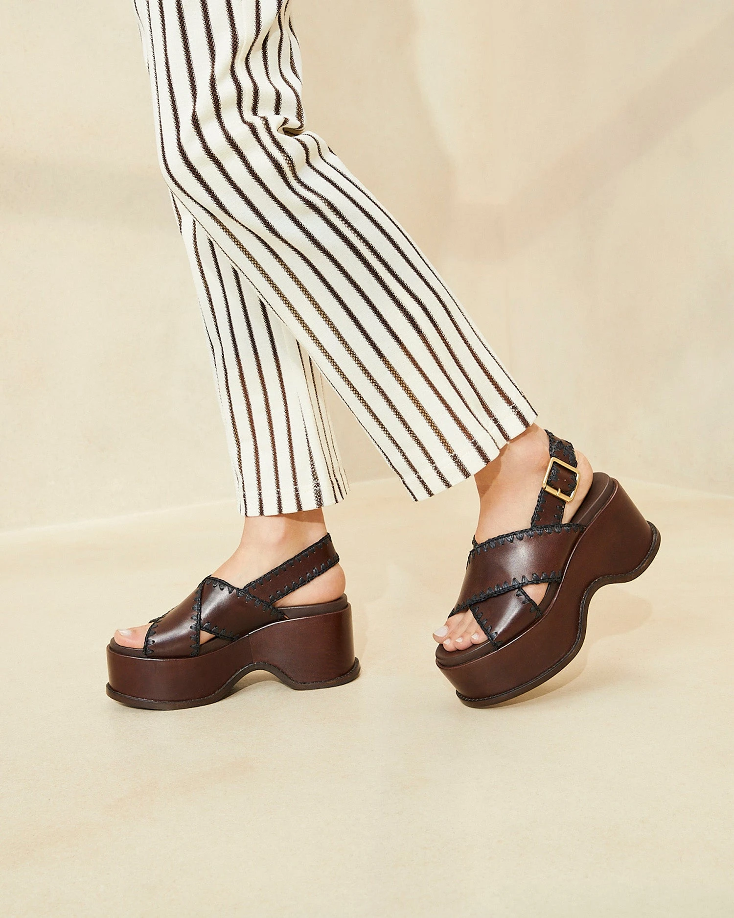 Loeffler Randall Mae Espresso/Black Platform Sandal 7 Loeffler Randall Mae Espresso/Black Platform Sandal - Image 5