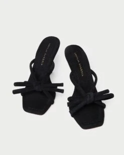 Loeffler Randall Margi Black Suede Bow Heel -Loeffler Randall MAGRI KS BLACK 3 1