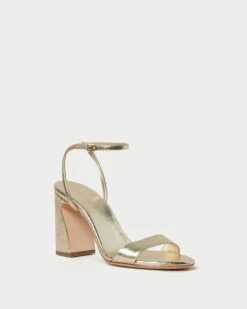 Loeffler Randall Malia Champagne Curved-Heel Sandal