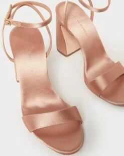 Loeffler Randall Malia Blush Curved-Heel Sandal -Loeffler Randall MALIA SATN BLUSH 3