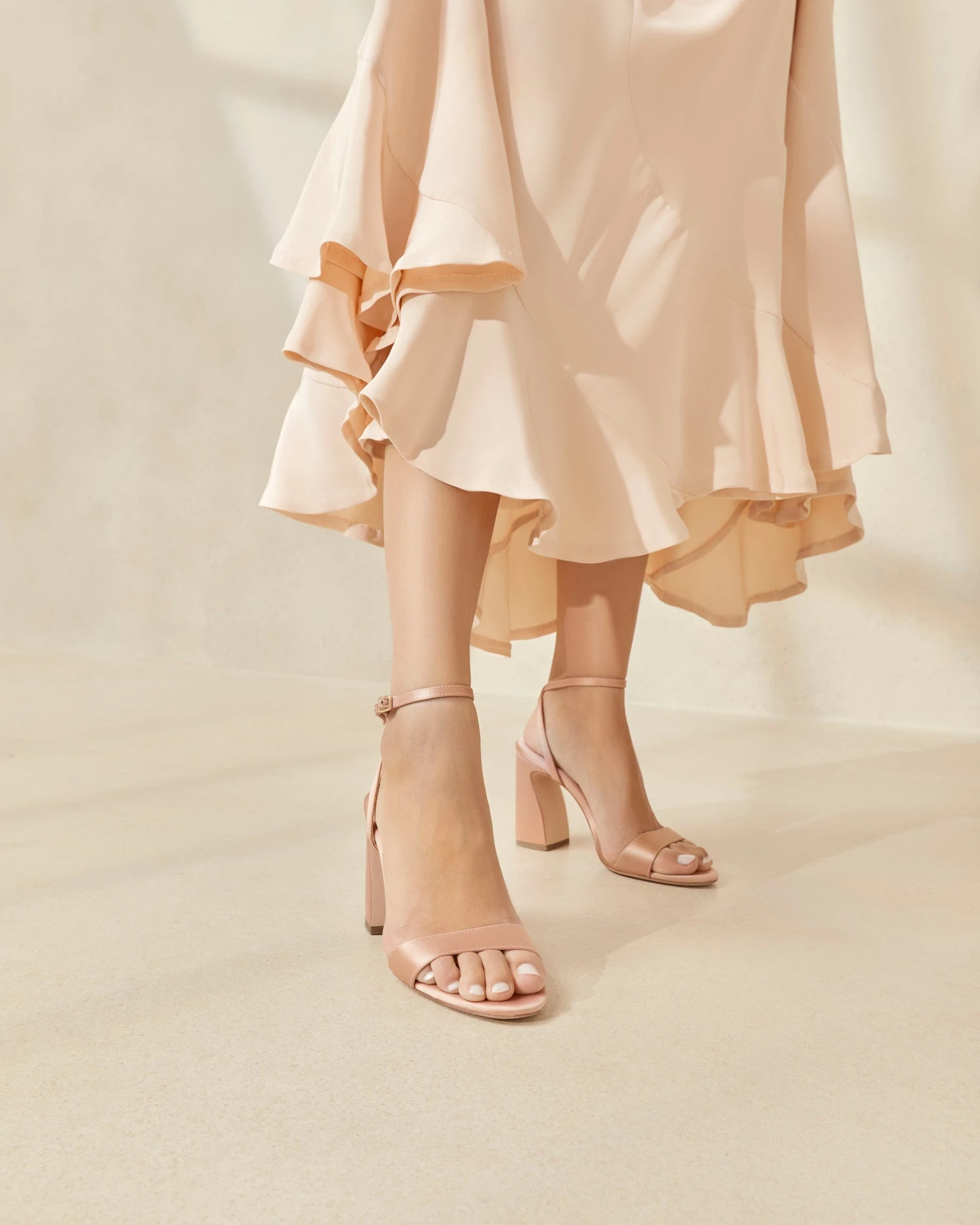 Loeffler Randall Malia Blush Curved-Heel Sandal 7 Loeffler Randall Malia Blush Curved-Heel Sandal - Image 5