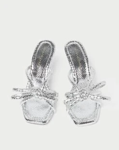 Loeffler Randall Margi Silver Bow Heel 10 Loeffler Randall Margi Silver Bow Heel -Loeffler Randall MARGI EMSK SILVR 4