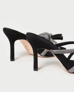 Loeffler Randall Margi Black/Rhinestone Suede Bow Heel -Loeffler Randall MARGI SKR BLACK 4
