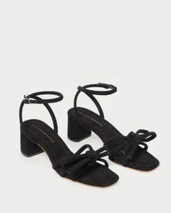 Loeffler Randall Mikel Black Bow Mid-Heel Sandal 9 Loeffler Randall Mikel Black Bow Mid-Heel Sandal -Loeffler Randall MIKEL KS BLACK 3 1
