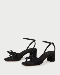 Loeffler Randall Mikel Black Bow Mid-Heel Sandal -Loeffler Randall MIKEL KS BLACK 4