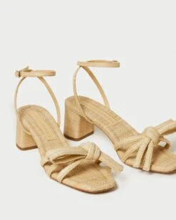 Loeffler Randall Mikel Natural Bow Mid-Heel Sandal -Loeffler Randall MIKEL R NATRL 4copy