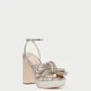 Loeffler Randall Natalia Champagne Platform Bow Heel