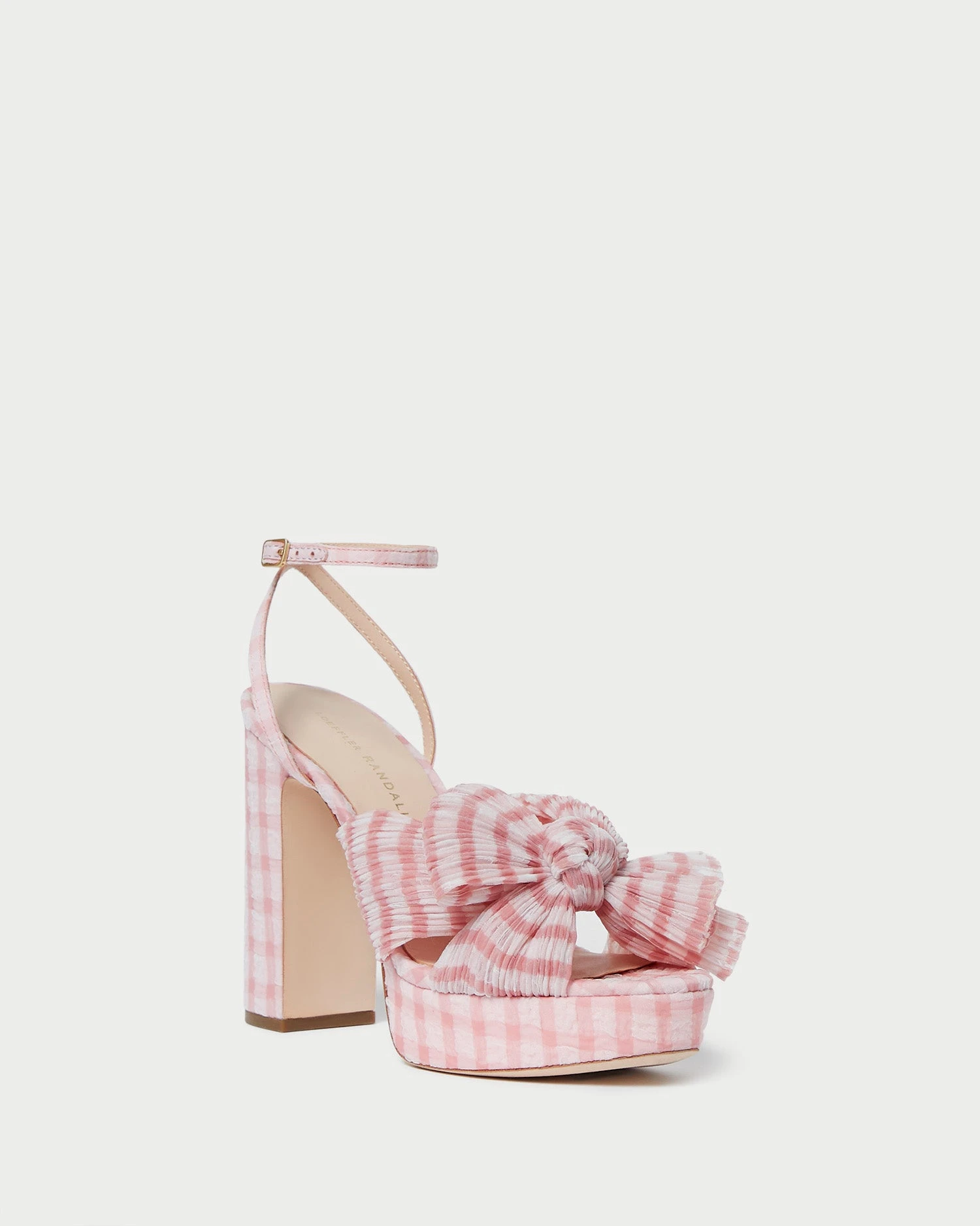 Loeffler Randall Natalia Pink Gingham Bow Heel 3 Loeffler Randall Natalia Pink Gingham Bow Heel