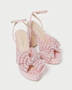 Loeffler Randall Natalia Pink Gingham Bow Heel 9 Loeffler Randall Natalia Pink Gingham Bow Heel -Loeffler Randall NATALIA PLFA PKGI 3
