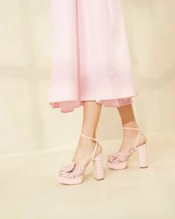 Loeffler Randall Natalia Pink Gingham Bow Heel 11 Loeffler Randall Natalia Pink Gingham Bow Heel -Loeffler Randall NATALIA PLFA SPKGI 016copy 1