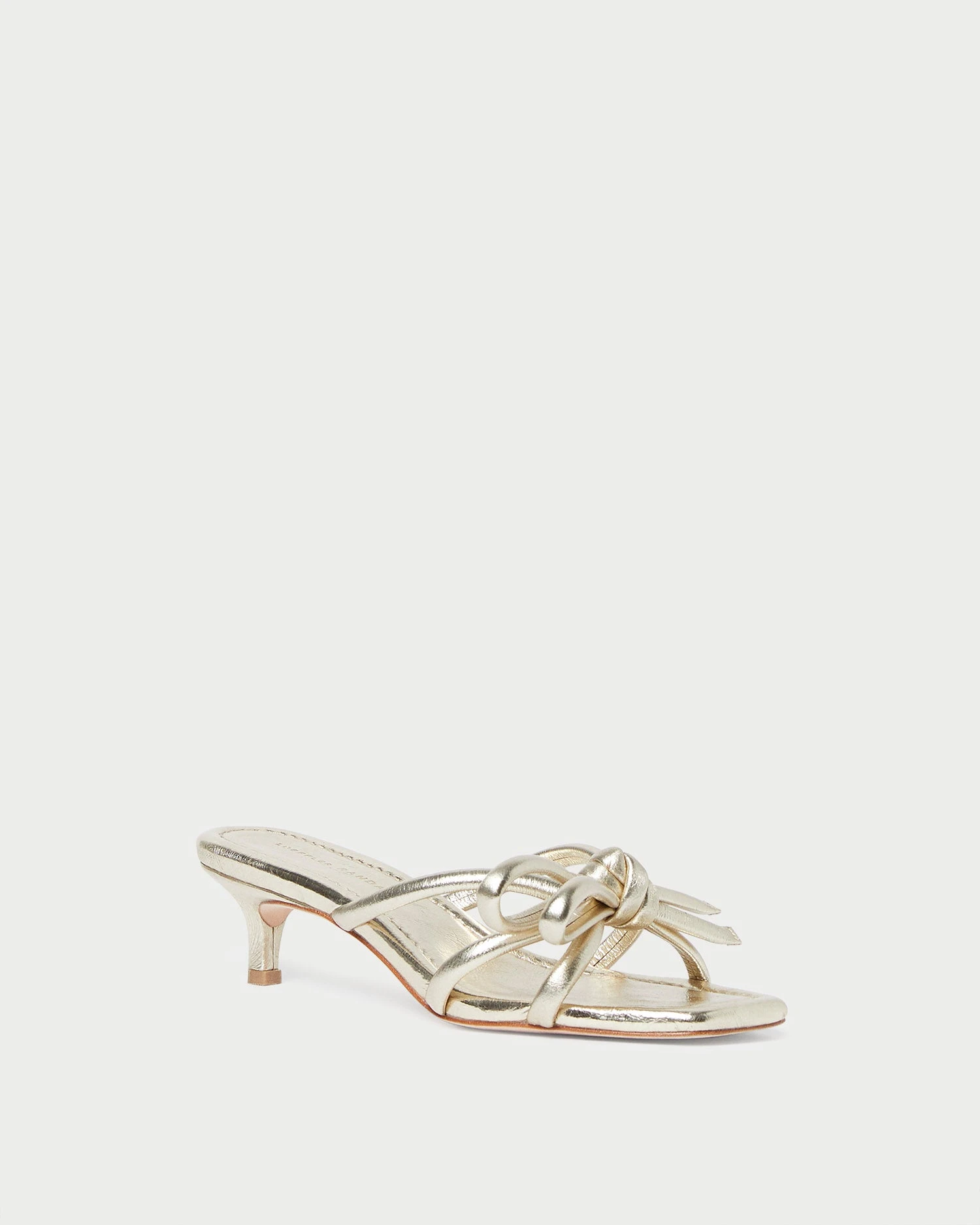 Loeffler Randall Neely Champagne Bow Kitten-Heel Sandal 3 Loeffler Randall Neely Champagne Bow Kitten-Heel Sandal