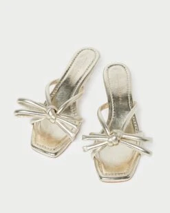 Loeffler Randall Neely Champagne Bow Kitten-Heel Sandal 9 Loeffler Randall Neely Champagne Bow Kitten-Heel Sandal -Loeffler Randall NELLY N CHMPN 3