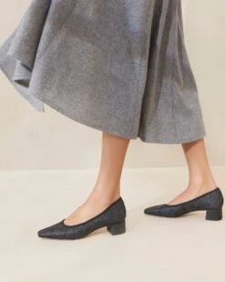 Loeffler Randall Nerine Black Mid-Heel Pump -Loeffler Randall NERINE R BLACK 019copy