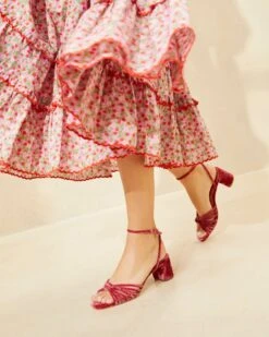 Loeffler Randall Olivia Tea Rose Knot Mid-Heel 11 Loeffler Randall Olivia Tea Rose Knot Mid-Heel -Loeffler Randall OLIVIA VL TEARO 039copy