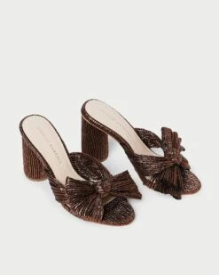 Loeffler Randall Penny Mocha Pleated Bow Heel -Loeffler Randall PENNY PLA MOCHA 3