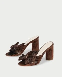 Loeffler Randall Penny Mocha Pleated Bow Heel -Loeffler Randall PENNY PLA MOCHA 4 1