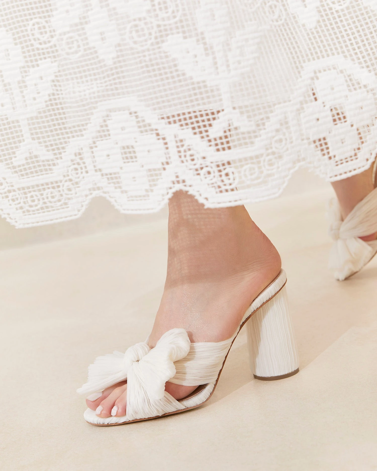 Loeffler Randall Penny Pearl Pleated Bow Heel 7 Loeffler Randall Penny Pearl Pleated Bow Heel - Image 5