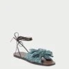 Loeffler Randall Peony Green Gingham Bow Slide -Loeffler Randall PEONY PLFA MGRGI 1