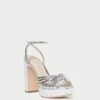 Loeffler Randall Rivka Silver Knot Platform Sandal -Loeffler Randall RIVKA EMSK SILVER 1