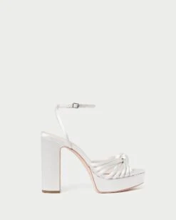 Loeffler Randall Rivka Cream Knot Platform Sandal 8 Loeffler Randall Rivka Cream Knot Platform Sandal -Loeffler Randall RIVKA SATN CREAM 2 1