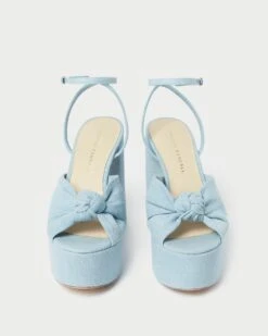 Loeffler Randall Roz Light Denim Knot Platform -Loeffler Randall ROZ DEN LTDEN 3 1