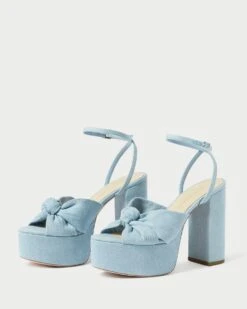 Loeffler Randall Roz Light Denim Knot Platform -Loeffler Randall ROZ DEN LTDEN 4
