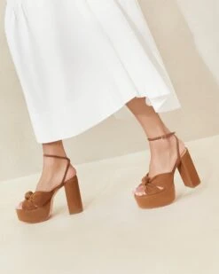 Loeffler Randall Roz Cacao Suede Knot Platform -Loeffler Randall ROZ KS CACAO 086copy 1