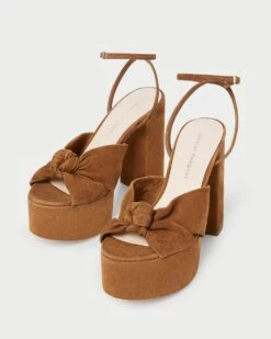 Loeffler Randall Roz Cacao Suede Knot Platform -Loeffler Randall ROZ KS CACAO 3 1