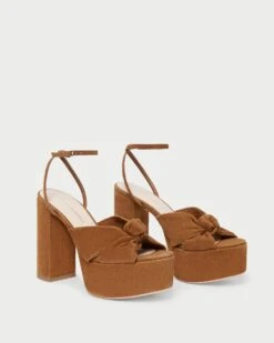 Loeffler Randall Roz Cacao Suede Knot Platform -Loeffler Randall ROZ KS CACAO 4