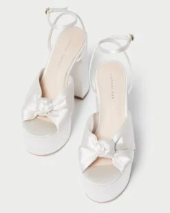 Loeffler Randall Roz Cream Knot Platform -Loeffler Randall ROZ SATN CREAM 3 1