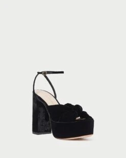 Loeffler Randall Roz Black Knot Platform Sandal