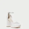 Loeffler Randall Selina Cream Closed-Toe Platform -Loeffler Randall SELINA SATN CREAM 1