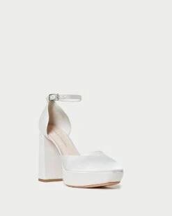 Loeffler Randall Selina Cream Closed-Toe Platform