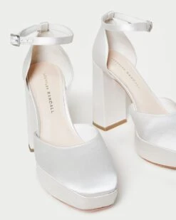 Loeffler Randall Selina Cream Closed-Toe Platform 9 Loeffler Randall Selina Cream Closed-Toe Platform -Loeffler Randall SELINA SATN CREAM 3