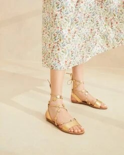 Loeffler Randall Starla Gold Wrap Sandal -Loeffler Randall STARLA GOLD 016