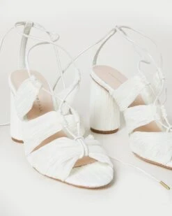 Loeffler Randall Teresa Pearl Pleated Lace-Up Sandal 9 Loeffler Randall Teresa Pearl Pleated Lace-Up Sandal -Loeffler Randall TERESA PLFV PEARL 3