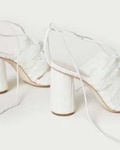 Loeffler Randall Teresa Pearl Pleated Lace-Up Sandal -Loeffler Randall TERESA PLFV PEARL 4 1