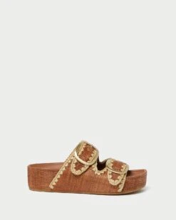 Loeffler Randall Theo Brown/Natural Footbed Sandal -Loeffler Randall THEO R CUONA 2