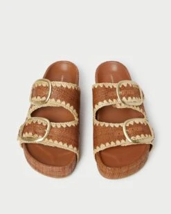 Loeffler Randall Theo Brown/Natural Footbed Sandal -Loeffler Randall THEO R CUONA 3