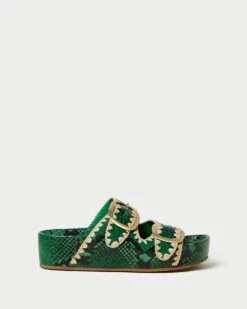 Loeffler Randall Theo Green/Natural Footbed Sandal -Loeffler Randall THEO RL GRENL 2