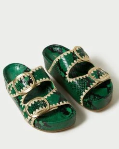Loeffler Randall Theo Green/Natural Footbed Sandal -Loeffler Randall THEO RL GRENL 3