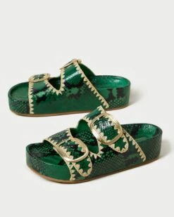 Loeffler Randall Theo Green/Natural Footbed Sandal -Loeffler Randall THEO RL GRENL 4