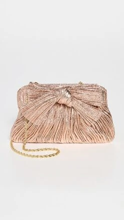 Loeffler Randall Rochelle Mini Pleated Frame Clutch With Bow