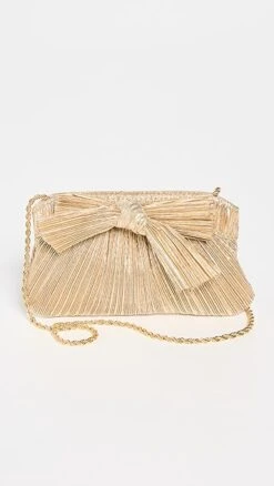 Loeffler Randall Rochelle Pleated Frame Clutch W/ Bow